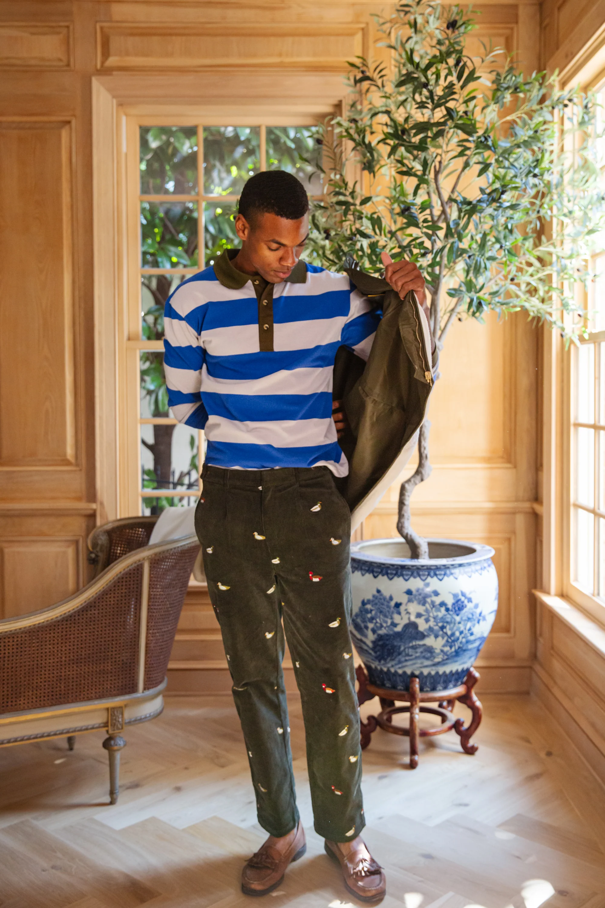 Straight Leg Pintuck Corduroy Trouser - Image 7